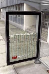 reclama-dollar реклама пуленепробиваемого стекла