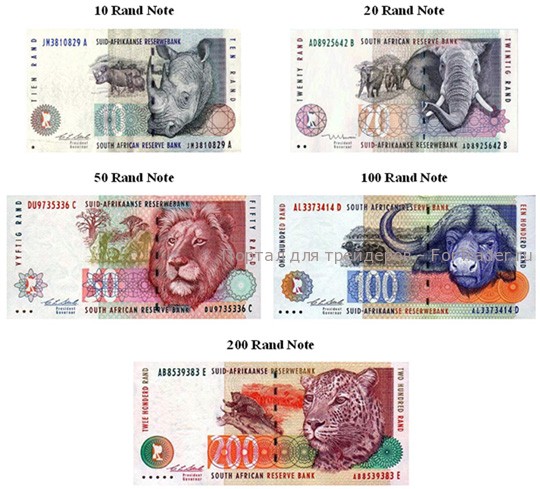 валюты ЮАР — ZAR
