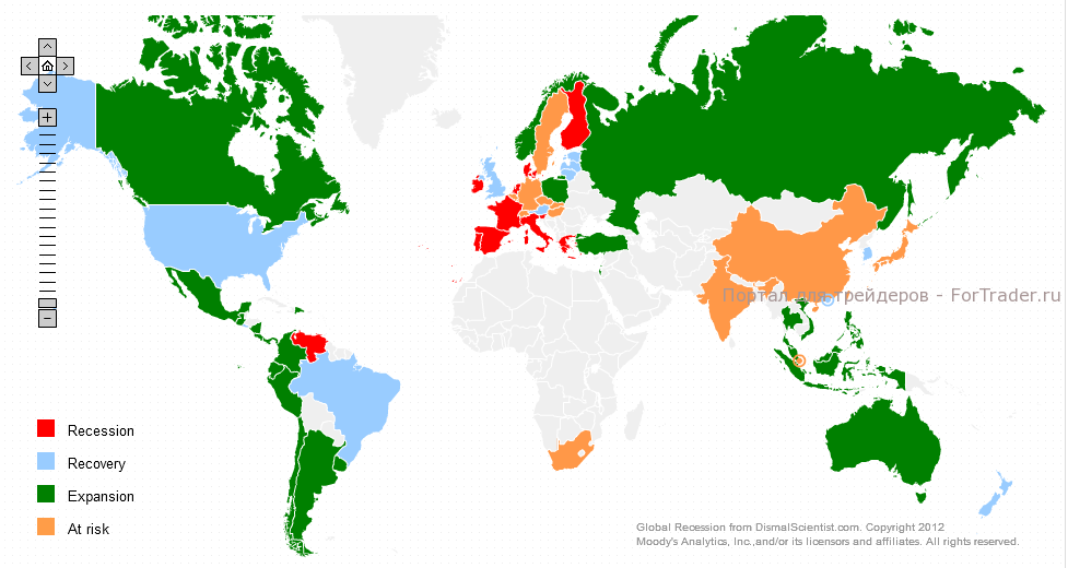 Рис. 9. Анализ мировых экономических условий от Moody's Analytics.