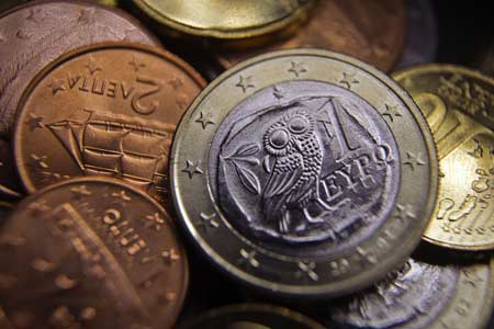 Euro und Drachme in Griechenland