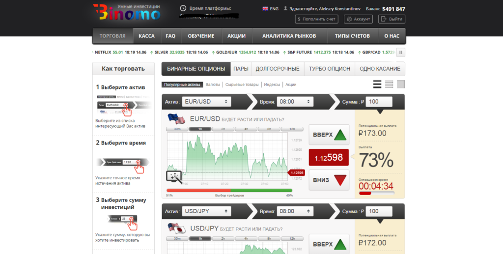 Депозит биномо