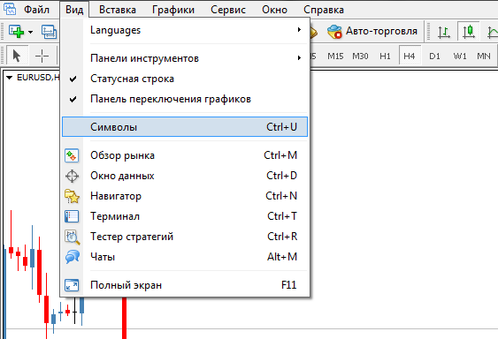 Как найти фьючерсы в терминале MetaTrader 4?