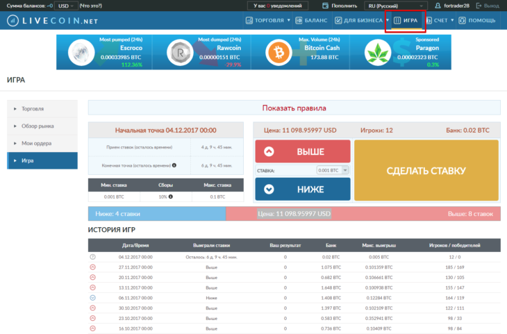 Играть на повышение или понижение. Бинарные опционы на криптовалюты.