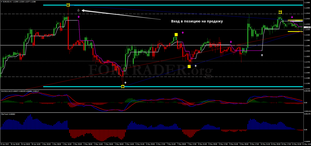 Трендовая торговая стратегия FX Levels with MACD