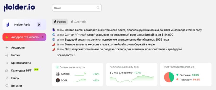 Holder.io запускает агрегатор новостей для крипторынка с автопереводом 